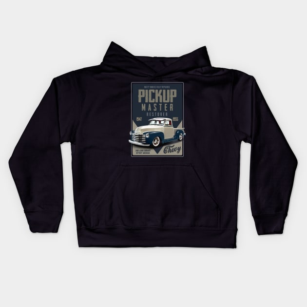 Chevy Pickup Master Kids Hoodie by hardtbonez